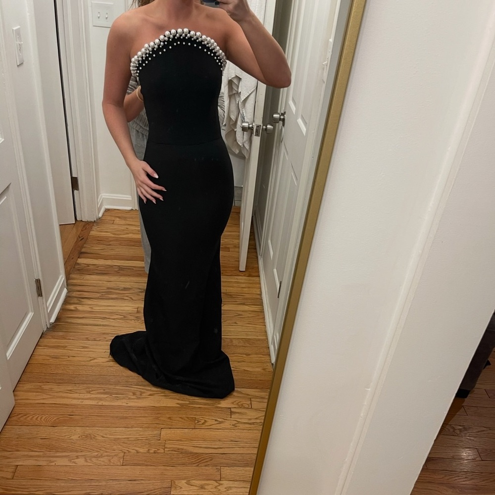 Custom black gown